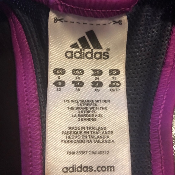 Adidas Techfit Sports Bra Purple & Gray Size XS - Picture 7 of 8